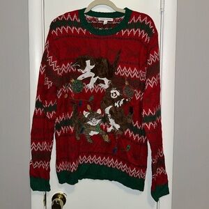 Holiday Cat Design Crewneck Sweater